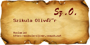Szikula Olivér névjegykártya