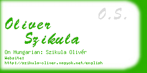 oliver szikula business card